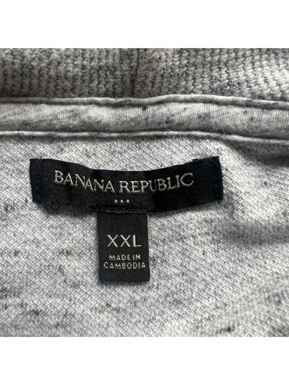 Banana Republic Mens Size XXL Gray Hooded Long Sleeve Pullover Hoodie Sweatshirt